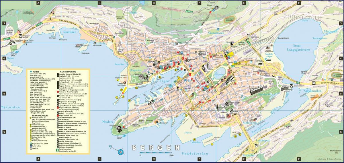bergnu na Norveškem zemljevid mesta