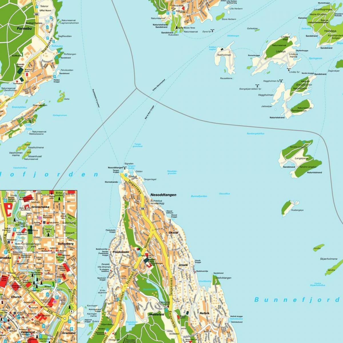 oslo na Norveškem zemljevid sveta