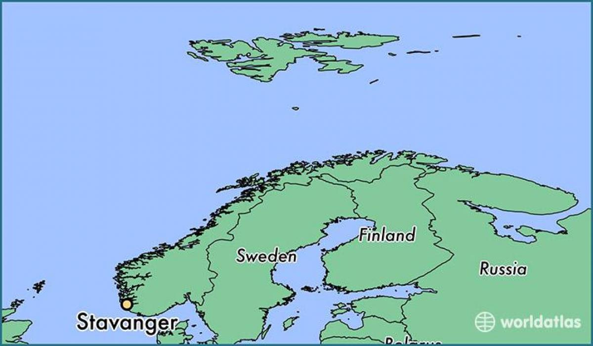 zemljevid stavangerju na Norveškem