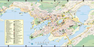 Bergnu na Norveškem zemljevid mesta