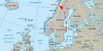 Zemljevid bodo Norveška