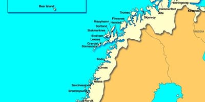 Flam zemljevid Norveška