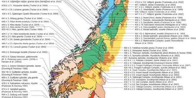 Zemljevid geološkega Norveška