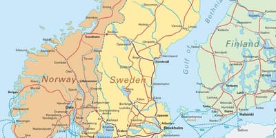 Zemljevid narvik Norveška