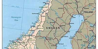 Vožnje zemljevid Norveška