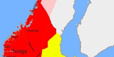 Zemljevid Norveška meja