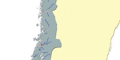 Zemljevid Norveška reke