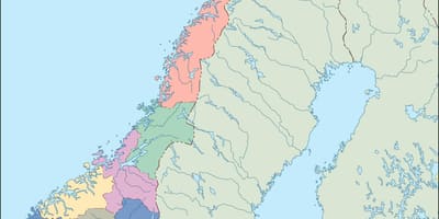 Zemljevid Norveška vektor