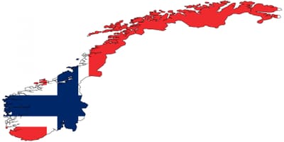 Norveška zemljevid zastavo
