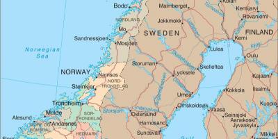 Zemljevid Norveška