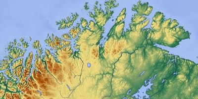 Severno Norveško zemljevid