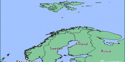 Zemljevid stavangerju na Norveškem