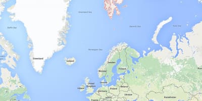 Spitsbergen Norveška zemljevid