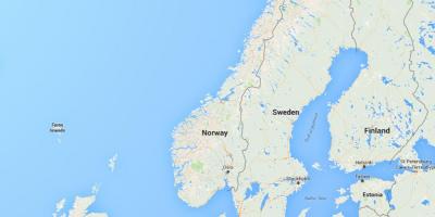 Zemljevid norge Norveška